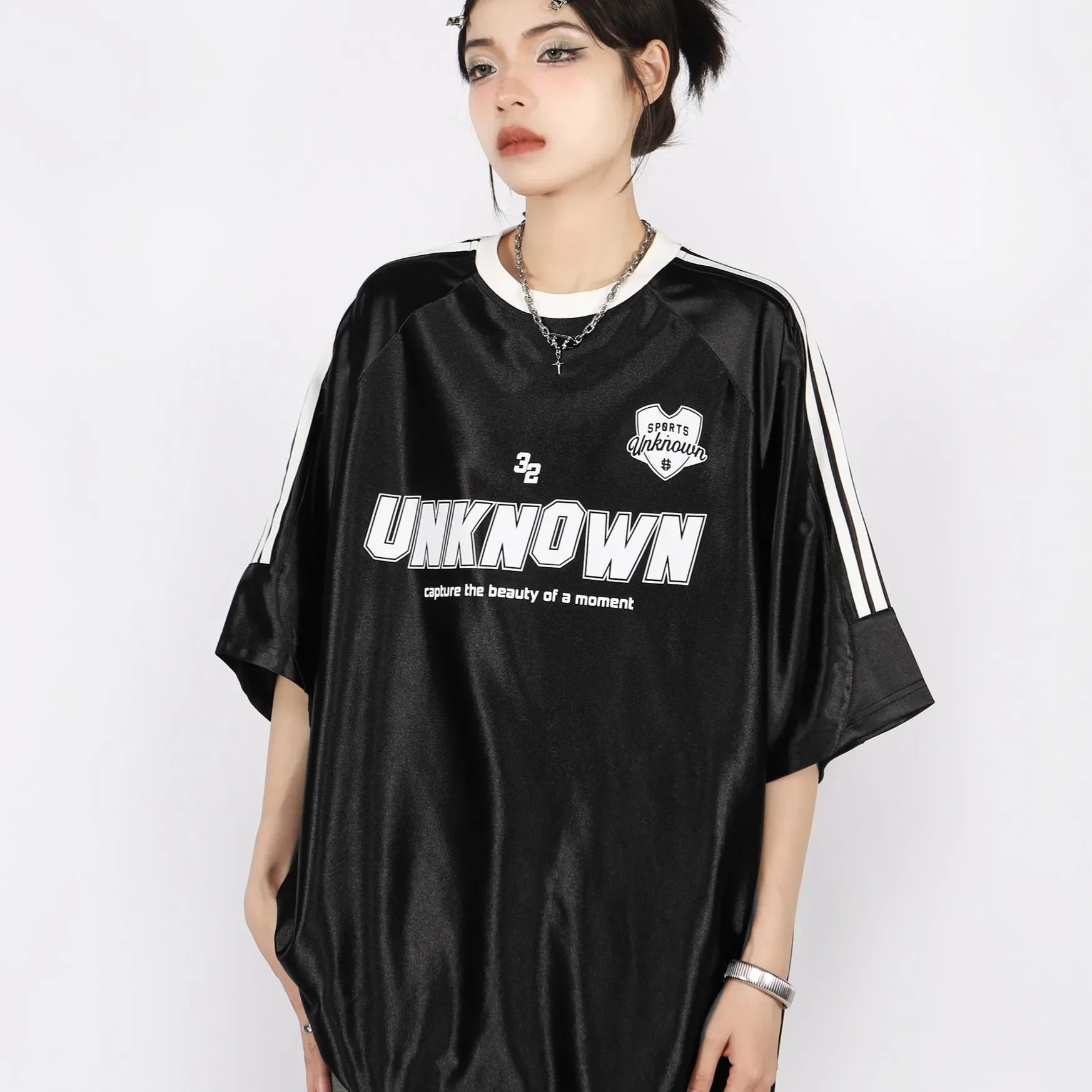 New Style Trends - Futurist Chrome Sports Y2k T-Shirt - Outfit Ideas New Style Trends - Futurist Chrome Sports Y2k T-Shirt - Outfit Ideas