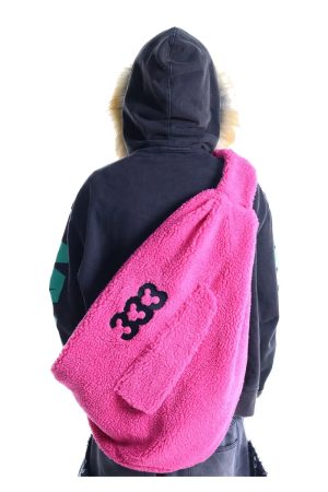 New Style Trends - Fuzzy Dreamcore Edgy Slouch Bag - Outfit Ideas