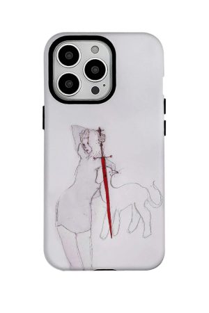 New Style Trends - Girl and Beast with Red Sword iPhone Case - Outfit Ideas