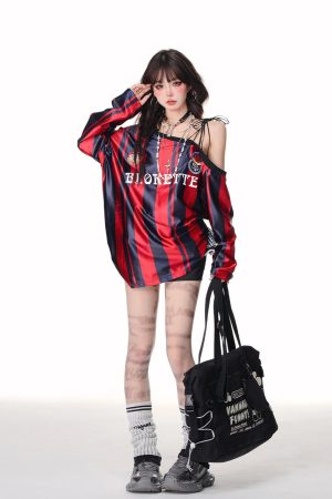 New Style Trends - Goalkeeper Striped Edgy Top - Outfit Ideas