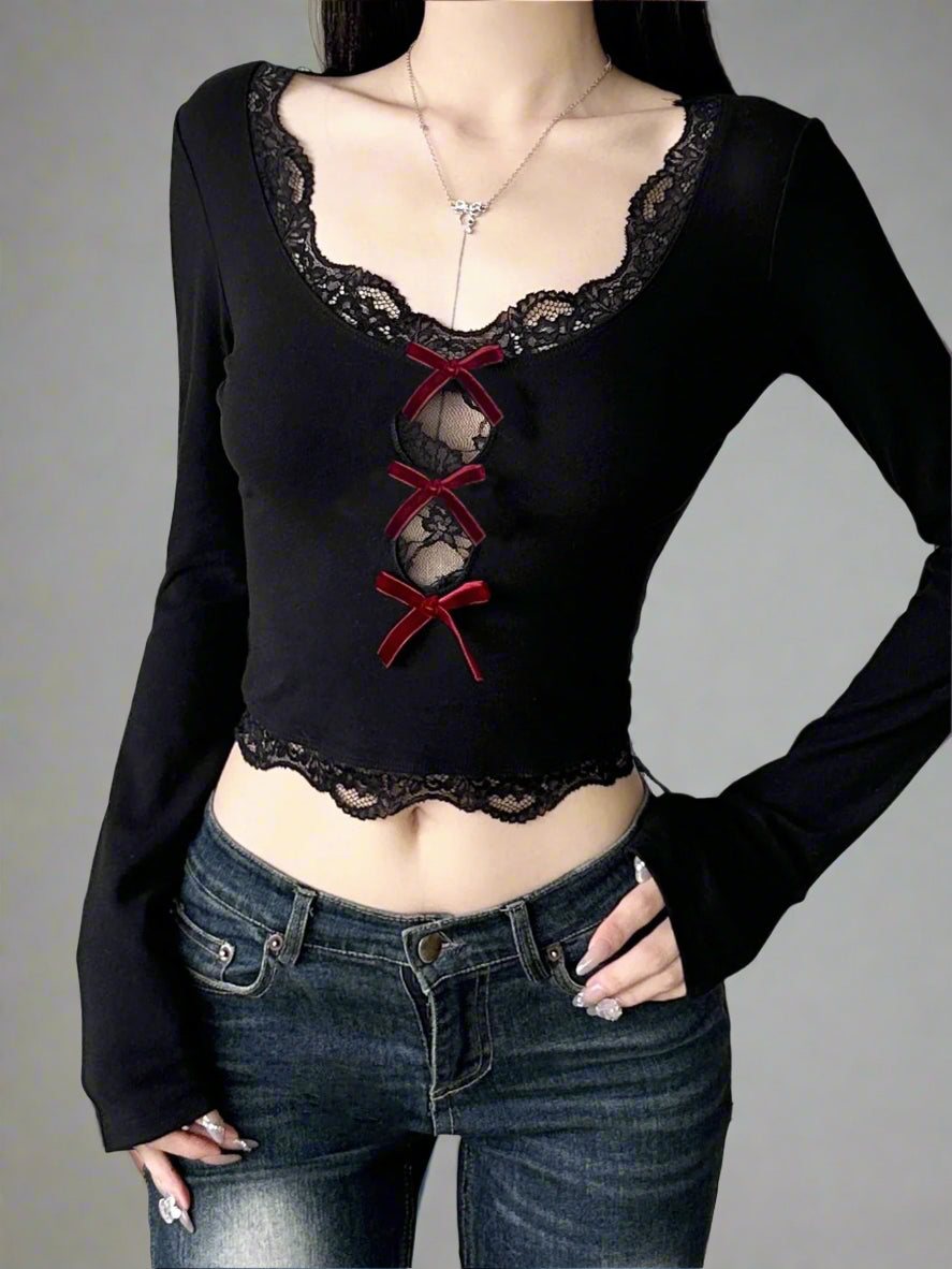 New Style Trends - Goth Coquette Lace Top - Outfit Ideas New Style Trends - Goth Coquette Lace Top - Outfit Ideas
