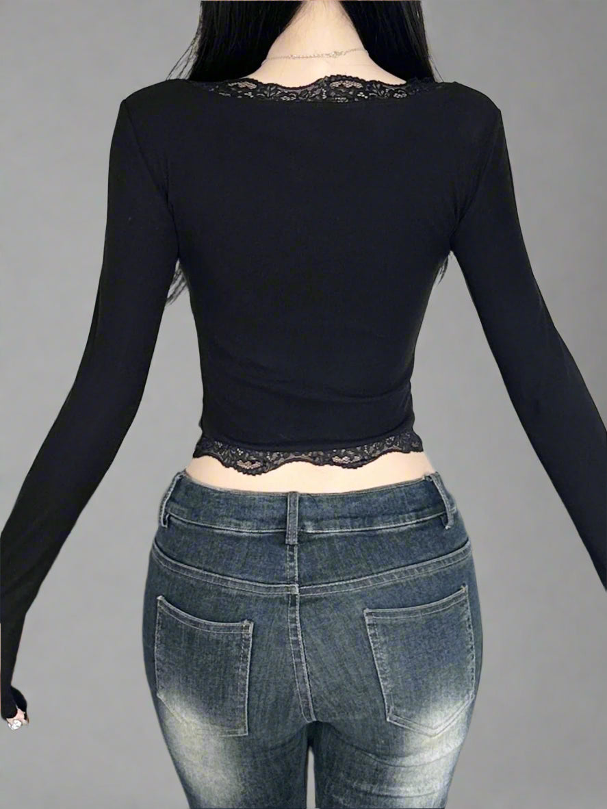 New Style Trends - Goth Coquette Lace Top - Outfit Ideas New Style Trends - Goth Coquette Lace Top - Outfit Ideas