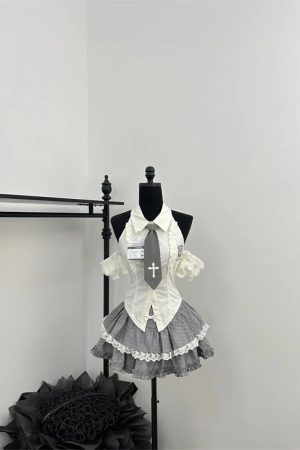 New Style Trends - Gothic Alt Lace Outfit Set - Outfit Ideas