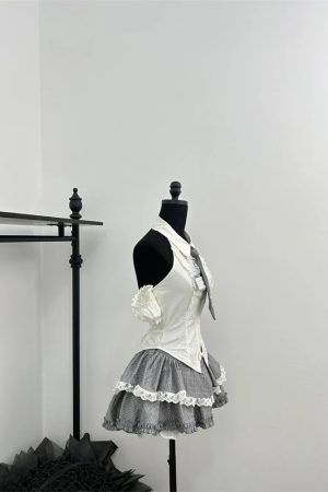 New Style Trends - Gothic Alt Lace Outfit Set - Outfit Ideas