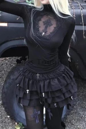 New Style Trends - Gothic Cathedral Ruffle Long Sleeve Set - Outfit Ideas