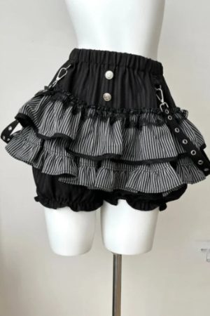 New Style Trends - Gothic Doll Strapped Long Sleeve Set - Outfit Ideas