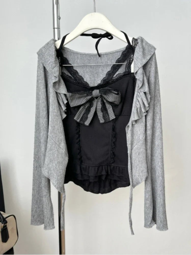 New Style Trends - Gothic Doll Strapped Long Sleeve Set - Outfit Ideas New Style Trends - Gothic Doll Strapped Long Sleeve Set - Outfit Ideas