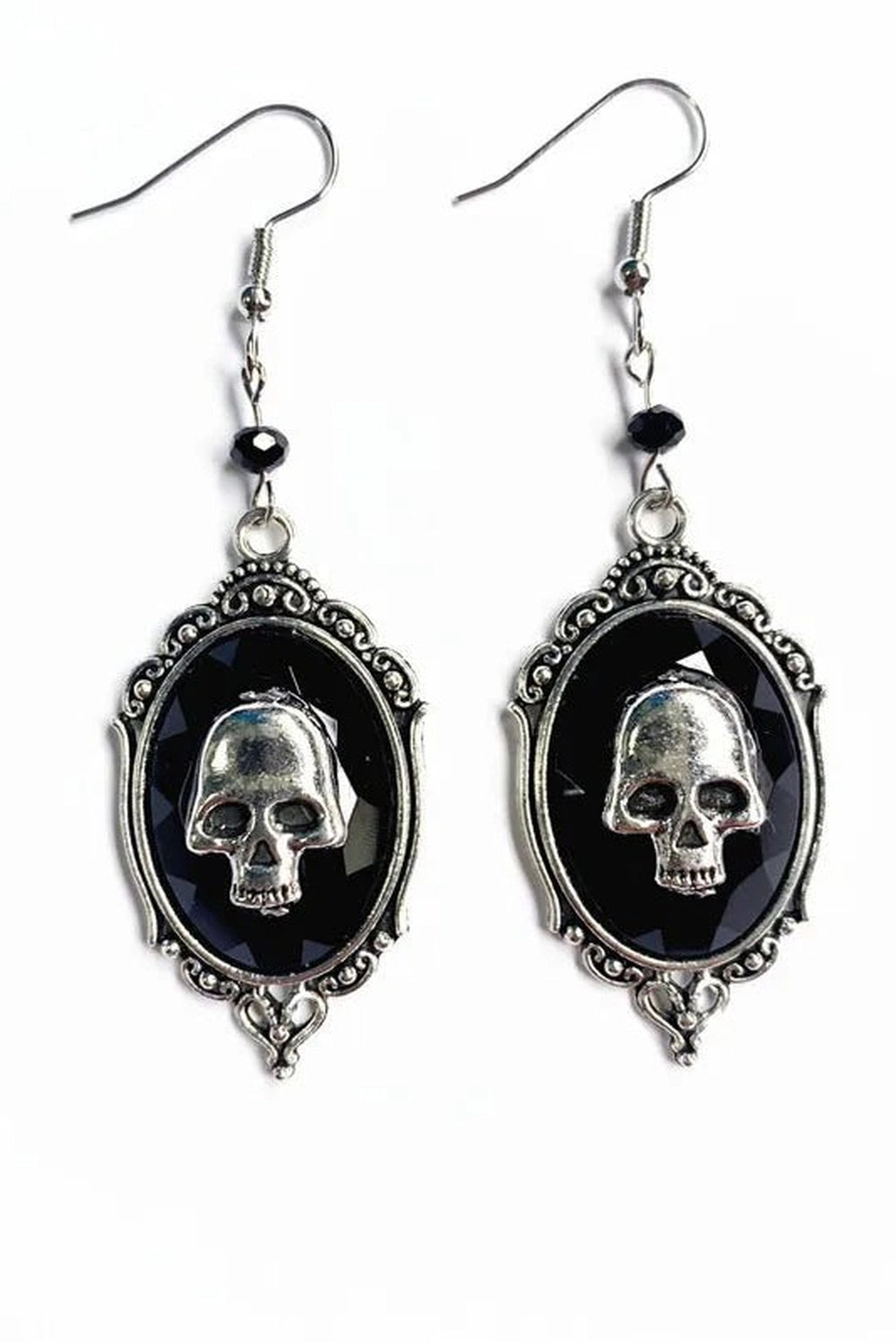 New Style Trends - Gothic Skull Cameo Earrings - Outfit Ideas