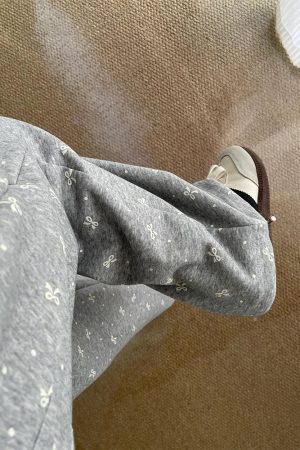 New Style Trends - Gray Bow Cozy Coquette Lounge Pants - Outfit Ideas