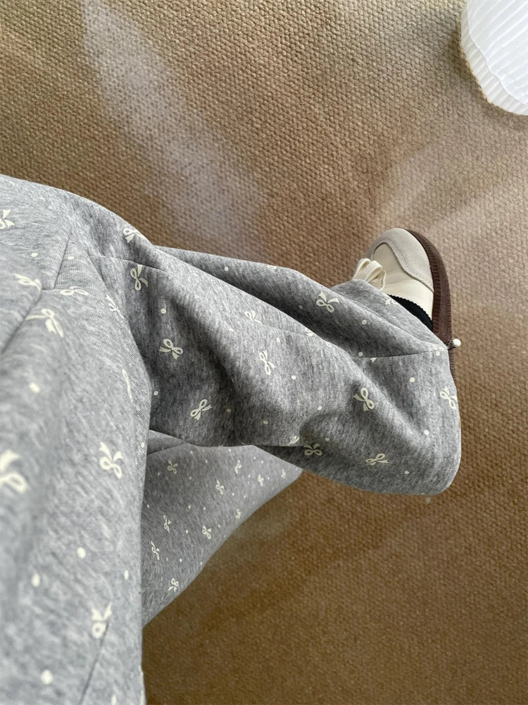 New Style Trends - Gray Bow Cozy Coquette Lounge Pants - Outfit Ideas New Style Trends - Gray Bow Cozy Coquette Lounge Pants - Outfit Ideas