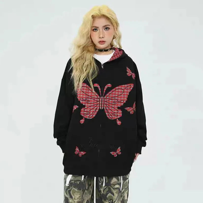 New Style Trends - Grunge Flutter Zip-Up Hoodie - Outfit Ideas New Style Trends - Grunge Flutter Zip-Up Hoodie - Outfit Ideas