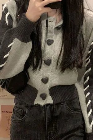 New Style Trends - Heartstrings Retro Knit Cardigan - Outfit Ideas