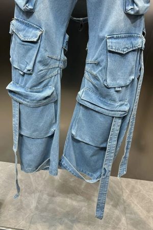 New Style Trends - Heavy Duty Y2k Denim Cargo Pants - Outfit Ideas