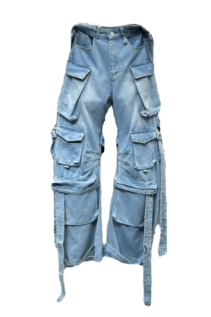 New Style Trends - Heavy Duty Y2k Denim Cargo Pants - Outfit Ideas