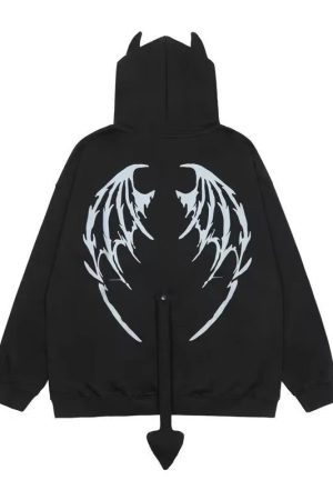 New Style Trends - Hellwing Devil Edgy Hoodie - Outfit Ideas