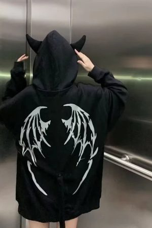 New Style Trends - Hellwing Devil Edgy Hoodie - Outfit Ideas