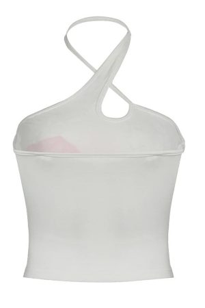 New Style Trends - Hibiscus Bloom Halter Coquette Crop Top - Outfit Ideas