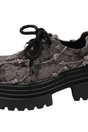 New Style Trends - Industrial Stitch Combat Platform Alt Shoes - Outfit Ideas