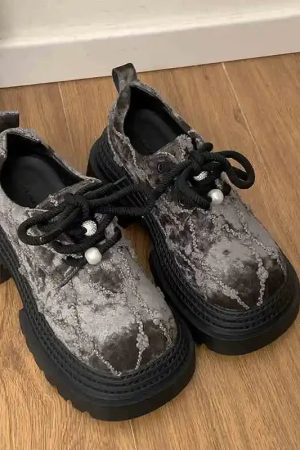 New Style Trends - Industrial Stitch Combat Platform Alt Shoes - Outfit Ideas