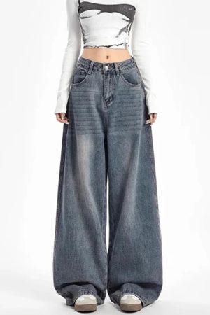 New Style Trends - Ink Fade Ultra Baggy Edgy Jeans - Outfit Ideas