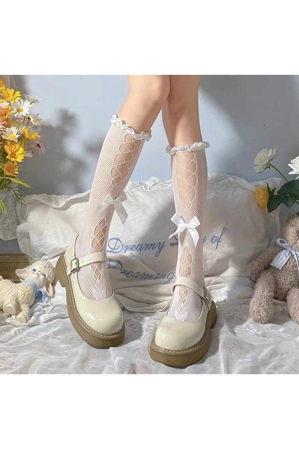 New Style Trends - Kawaii Bow Lace Calf Socks - Outfit Ideas New Style Trends - Kawaii Bow Lace Calf Socks - Outfit Ideas