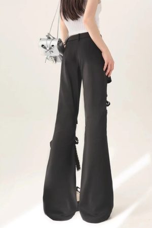 New Style Trends - Kawaii Bow-Tied Cutout Layered Pants - Outfit Ideas