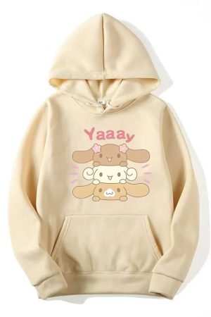 New Style Trends - Kawaii Bunny Stack Hoodie - Outfit Ideas