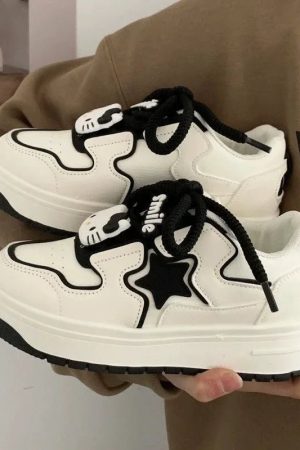 New Style Trends - Kawaii Charm Platform Sneakers - Outfit Ideas