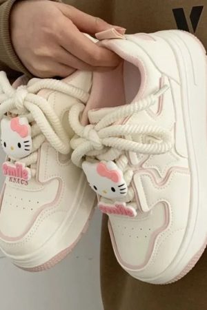 New Style Trends - Kawaii Charm Platform Sneakers - Outfit Ideas