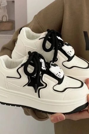 New Style Trends - Kawaii Charm Platform Sneakers - Outfit Ideas