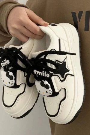 New Style Trends - Kawaii Charm Platform Sneakers - Outfit Ideas