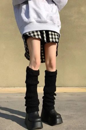 New Style Trends - Kawaii Midnight Slouch Knit Leg Warmers - Outfit Ideas