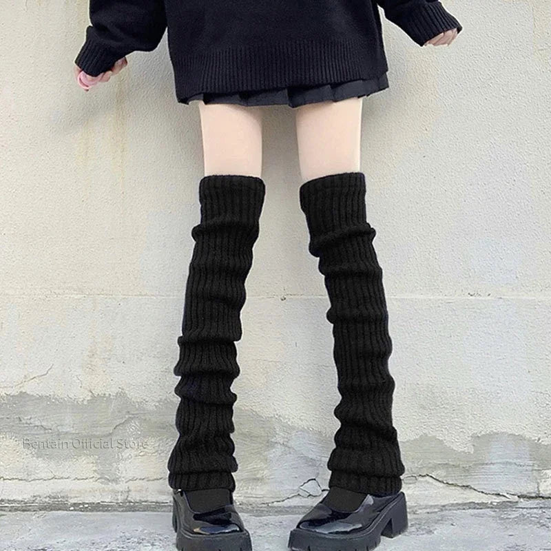 New Style Trends - Kawaii Midnight Slouch Knit Leg Warmers - Outfit Ideas