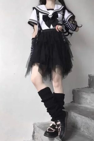 New Style Trends - Kawaii Midnight Slouch Knit Leg Warmers - Outfit Ideas