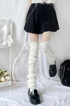 New Style Trends - Kawaii Midnight Slouch Knit Leg Warmers - Outfit Ideas