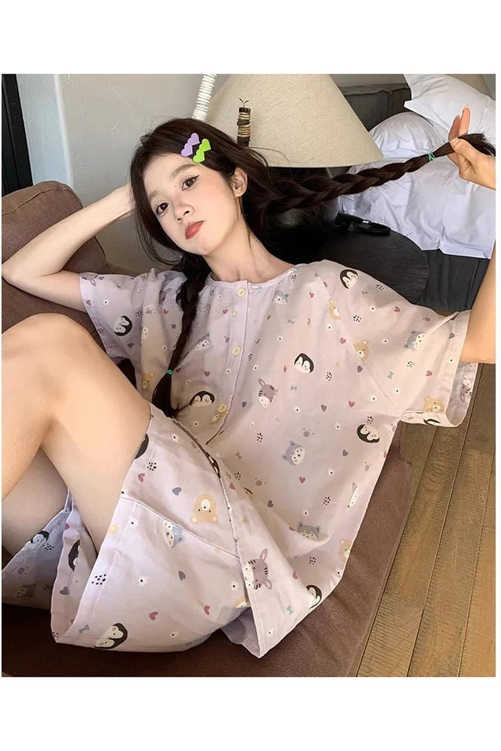 New Style Trends - Kawaii Pink Penguin Cotton Pajamas - Outfit Ideas