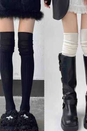New Style Trends - Kawaii Soft Ruched Over-the-Knee Socks - Outfit Ideas