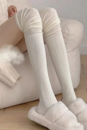 New Style Trends - Kawaii Soft Ruched Over-the-Knee Socks - Outfit Ideas