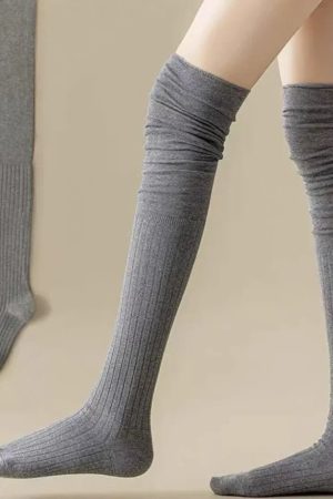 New Style Trends - Kawaii Soft Ruched Over-the-Knee Socks - Outfit Ideas