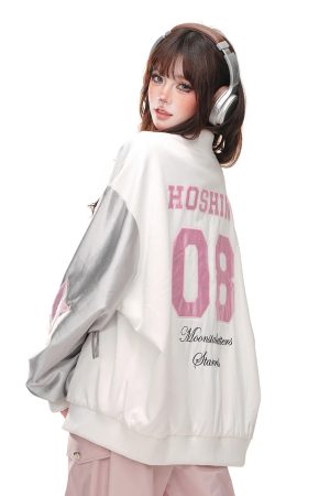 New Style Trends - Kawaii Starwish Satin Bomber Jacket - Outfit Ideas