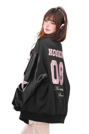 New Style Trends - Kawaii Starwish Satin Bomber Jacket - Outfit Ideas