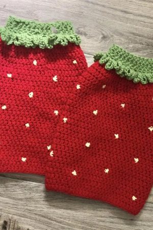 New Style Trends - Kawaii Strawberry Fields Crochet Leg Warmers - Outfit Ideas
