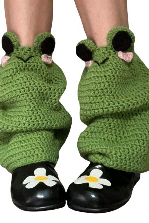 New Style Trends - Kawaii Strawberry Fields Crochet Leg Warmers - Outfit Ideas