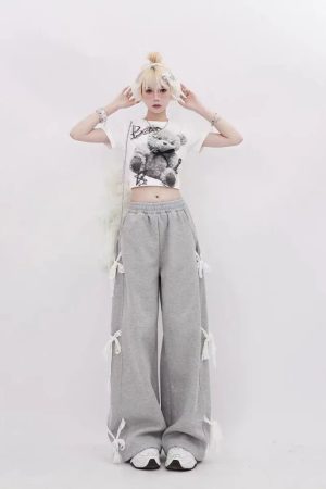 New Style Trends - Kawaii Urban Ribbon Sweatpants - Outfit Ideas