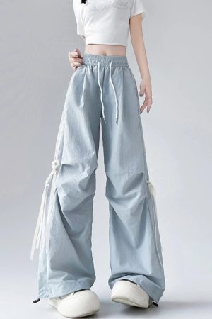 New Style Trends - Kawaii Y2k Ribbon Wide Pants - Outfit Ideas