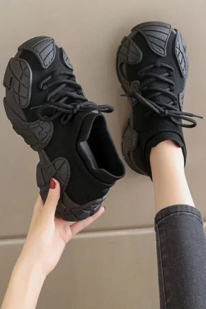 New Style Trends - Knitcore Gummy Edgy Sneakers - Outfit Ideas