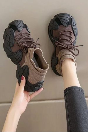 New Style Trends - Knitcore Gummy Edgy Sneakers - Outfit Ideas