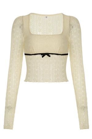 New Style Trends - Lace Ribbons Peplum Coquette Top - Outfit Ideas