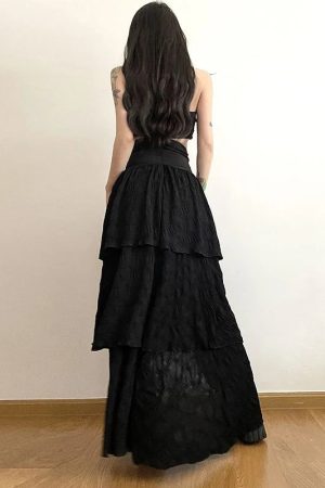 New Style Trends - Lace-Up Edgy Maxi Skirt - Outfit Ideas