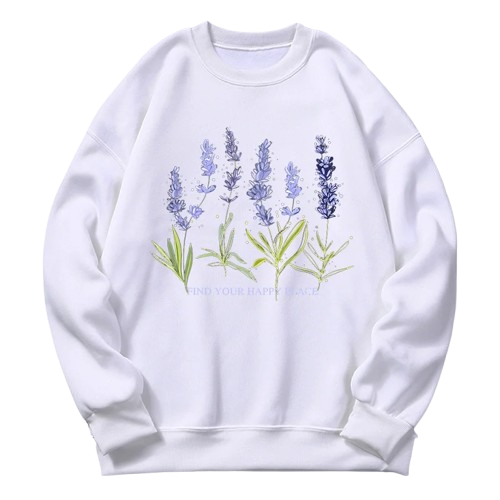 New Style Trends - Lavender Bloom Cozy Aesthetic Sweatshirt - Outfit Ideas New Style Trends - Lavender Bloom Cozy Aesthetic Sweatshirt - Outfit Ideas